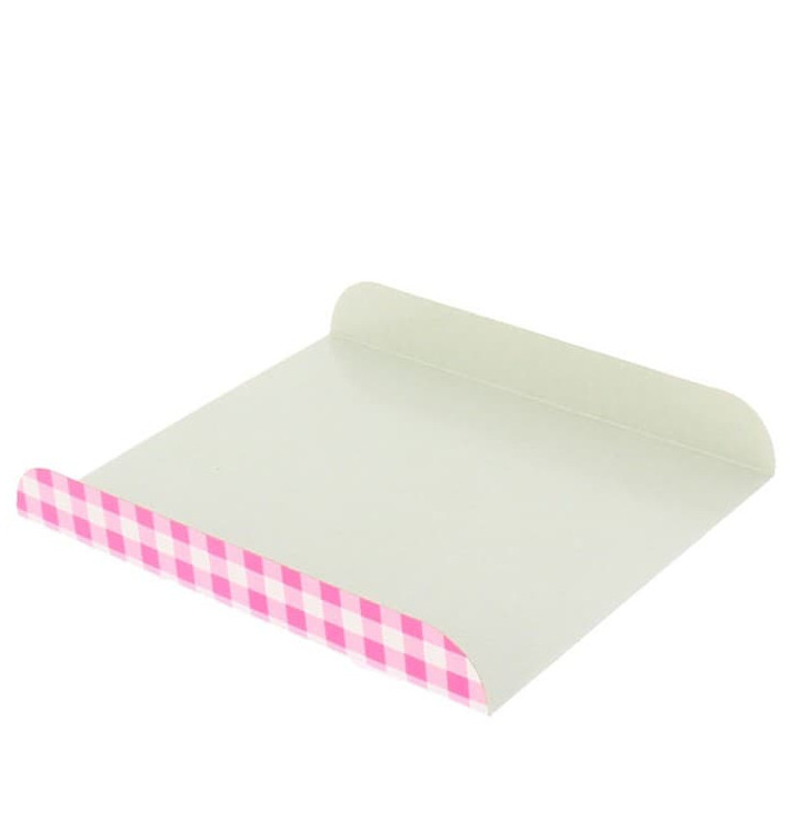 Tacki Papierowe Różowe na Gofry 15x13cm (100 Sztuk) Tacki Papierowe Różowe na Gofry 15x13cm (100 Sztuk)