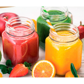 Dzbanki Wielokrotnego Użytku Tritan Przezroczyste z Pokrywką 460ml (1 Sztuk)
