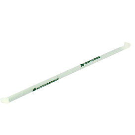 Słomki Elastyczny w Papierku PLA Zielone Ø6mm 24cm (400 Sztuk)