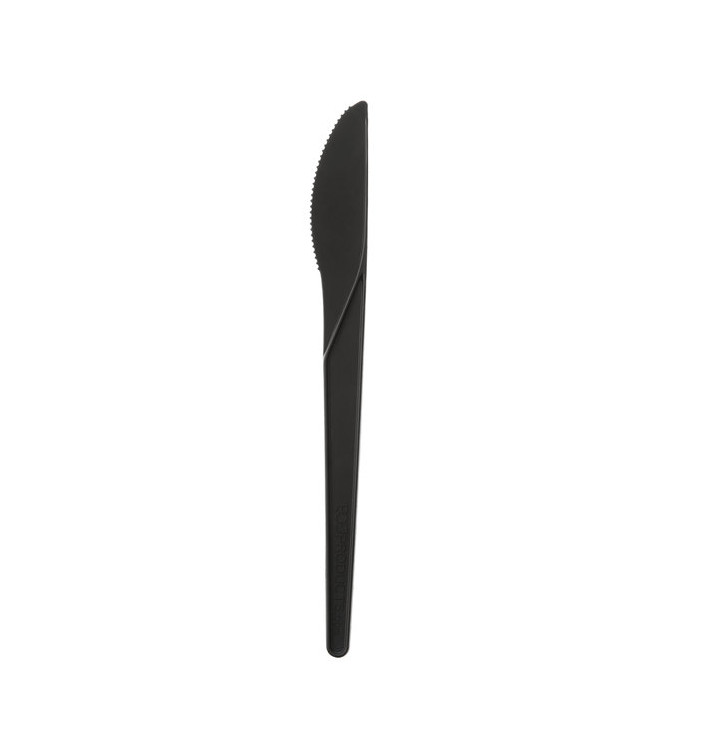 Nóż Kompostowanie CPLA Czarni 17,2 cm (1.000 Sztuk) Nóż Kompostowanie CPLA Czarni 17,2 cm (1.000 Sztuk)