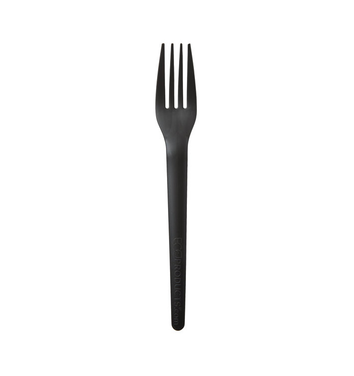 Widelczyki Kompostowanie CPLA Czarni 17,0 cm (50 Sztuk) Widelczyki Kompostowanie CPLA Czarni 17,0 cm (50 Sztuk)