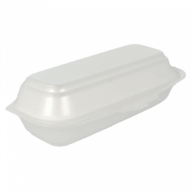 Pojemniki Styropianowe Hot-Dogi Białe 210x105x64 mm (125 Sztuk)