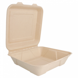 Opakowania MenuBox Trzciny Cukrowej 225x225x75mm (50 Sztuk)