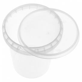 Pojemniki Plastikowe z Pokrywką z Plombą 520 ml Ø9,5 (19 Sztuk)