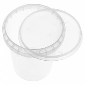 Pojemniki Plastikowe z Pokrywką z Plombą 520 ml Ø9,5 (380 Sztuk)
