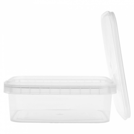 Pojemniki Plastikowe i Pokrywka z Plombą 280ml 120x88mm (384 Sztuk)