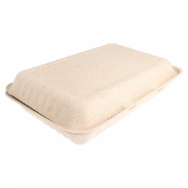 Pojemniki Trzciny Cukrowej Naturalne 335x230x75mm (150 Sztuk)