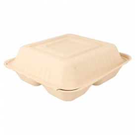 Opakowania MenuBox Trzciny Cukrowej 3C Naturalne 20x20x7,5cm (200 Sztuk)
