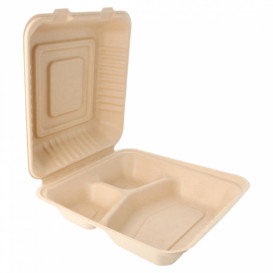 Opakowania MenuBox Trzciny Cukrowej 3C Naturalne 20x20x7,5cm (200 Sztuk)