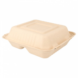 Opakowania MenuBox Trzciny Cukrowej 3C Naturalne 20x20x7,5cm (50 Sztuk)