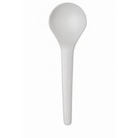 Łyżka Kompostowanie CPLA Białe Zupa 15,0 cm (1.000 Sztuk)