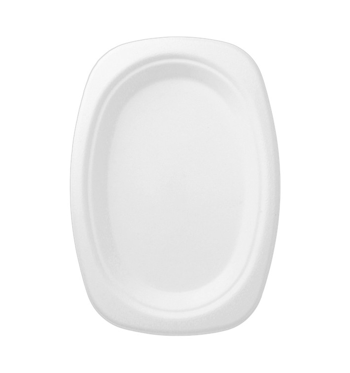 Tacki Trzciny Cukrowej Białe 233x165x20mm (800 Sztuk) Tacki Trzciny Cukrowej Białe 233x165x20mm (800 Sztuk)