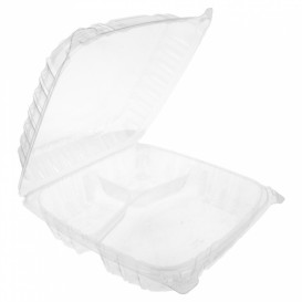 Miski z Pokrywką na Zawiasie OPS 3 C. "Clear Seal" 4070ml (200 Sztuk)
