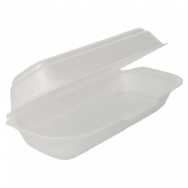 Pojemniki Styropianowe Hot-Dogi Białe 210x105x64 mm (125 Sztuk)