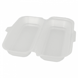 Pojemniki Styropianowe Hot-Dogi Białe 210x105x64 mm (125 Sztuk)