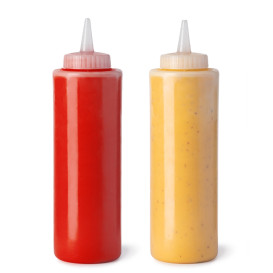 Dyspensery do Sosów Plastikowe Przezroczysty 720ml (6 Sztuk)