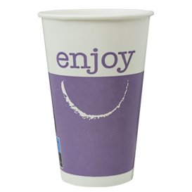 Kubki Papierowe 12 Oz/360 ml "Enjoy" Ø8,0cm (100 Sztuk)