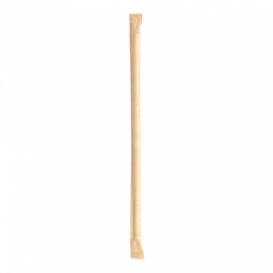 Słomki Prosto Papierowe Białe w Papierku Kraft Ø6mm 21cm (250 Sztuk)