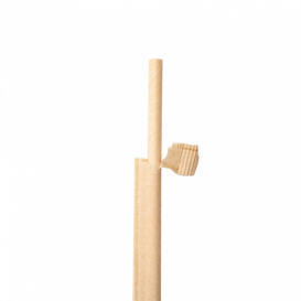 Słomki Prosto Papierowe Naturalne w Papierku Kraft Ø6mm 21cm (250 Sztuk)