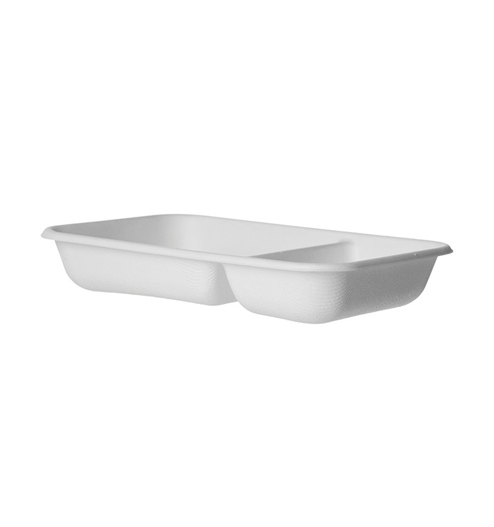 Pojemniki Ekologiczne Białe 2C 710ml 21,5x14,0x4,0 cm (400 Sztuk) Pojemniki Ekologiczne Białe 2C 710ml 21,5x14,0x4,0 cm (400 Sztuk)