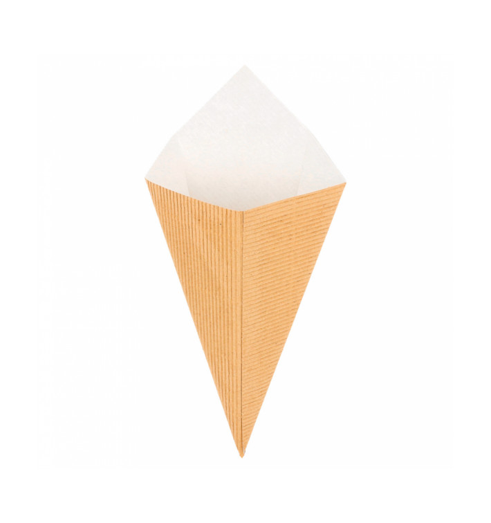Rożek Falista Kraft 220mm 100g (800 Sztuk) Rożek Falista Kraft 220mm 100g (800 Sztuk)