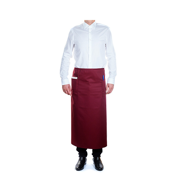 Serving French apron 2 pocket Burgundy 90x110cm (20 Uts) Serving French apron 2 pocket Burgundy 90x110cm (20 Uts)