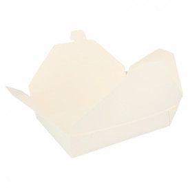Pudełka na Wynos Kartonowe Amerykanin Białe 19,7x14x4,6cm 1470ml (200 Sztuk)