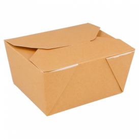 Pudełka na Wynos Kartonowe Amerykanin Naturalne 11,3x9x6,4cm 780ml (50 Sztuk)