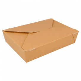 Pudełka na Wynos Kartonowe Amerykanin Naturalne 19,7x14x4,6cm 1470ml (200 Sztuk)