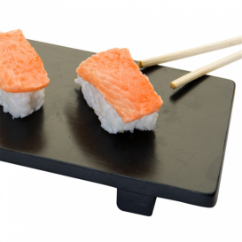 Tacki Finger Food Bambusowe - Opakowanie na wynos Czarni na Sushi 50x23x2,5cm (1 Sztuk)