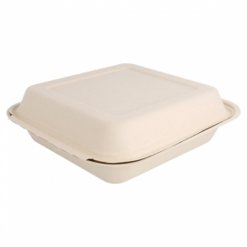 Opakowania MenuBox Trzciny Cukrowej Naturalne 20x20x7,5cm (50 Sztuk)