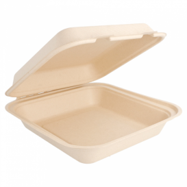 Opakowania MenuBox Trzciny Cukrowej Naturalne 20x20x7,5cm (50 Sztuk)