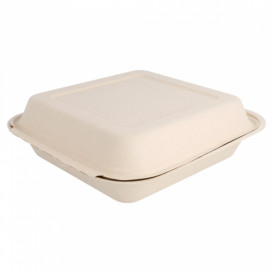 Opakowania MenuBox Trzciny Cukrowej Naturalne 20x20x7,5cm (250 Sztuk)