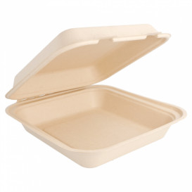 Opakowania MenuBox Trzciny Cukrowej Naturalne 20x20x7,5cm (250 Sztuk)