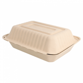 Opakowania MenuBox Trzciny Cukrowej Naturalne 225x165x64mm (50 Sztuk)