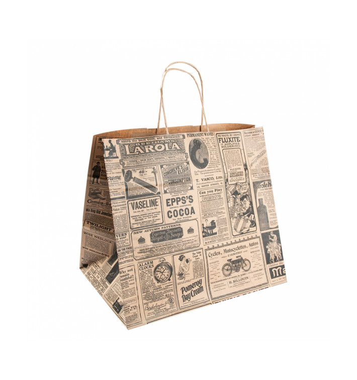 Miski Papierowe Kraft z Uchwytami "Times" 80g 26+14x32 cm (250 Sztuk) Miski Papierowe Kraft z Uchwytami "Times" 80g 26+14x32 cm (250 Sztuk)