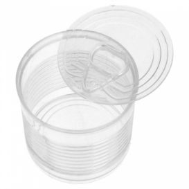 Tasting Plastic Tin Can PS Clear 220ml Ø7,4x7cm (100 Units)