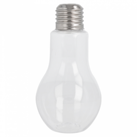 Butelka Żarówka Przezroczyste PET 100ml z Kapsel (250 Sztuk)