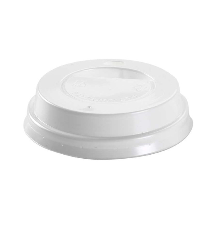 Wieczko z Otworem Białe na Kubki 6Oz/8Oz Ø7,0cm (100 Sztuk) Wieczko z Otworem Białe na Kubki 6Oz/8Oz Ø7,0cm (100 Sztuk)