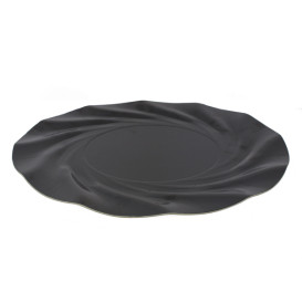 Talerz Papierowe Okrągłe Czarni Akwarium 350 mm (100 Sztuk)