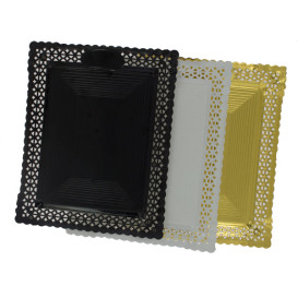 Tacki Papierowe Ozdobne Białe 22x27 cm (100 Sztuk)