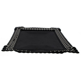 Tacki Papierowe Ozdobne Czarni 31x39 cm (100 Sztuk)