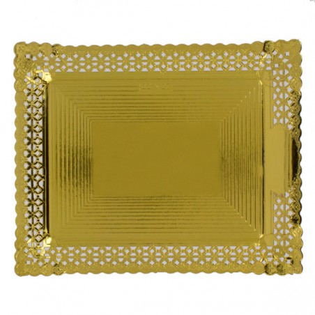 Tacki Papierowe Ozdobne Złote 27x32 cm (50 Sztuk)
