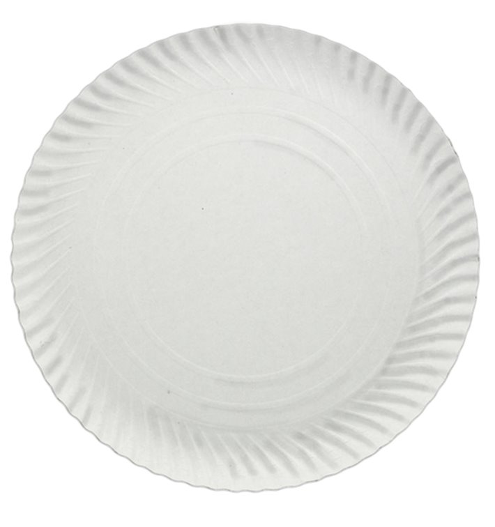 Talerz Papierowe Okrągłe Białe 210 mm 500g/m2 (100 Sztuk)
