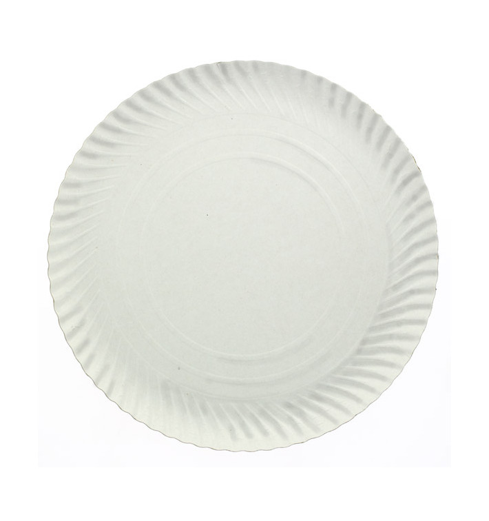 Talerz Papierowe Okrągłe Białe 440 mm (100 Sztuk) Talerz Papierowe Okrągłe Białe 440 mm (100 Sztuk)