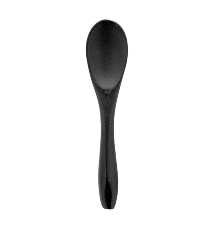 Łyżka Bambusowe Czarni 9cm (50 Sztuk) Łyżka Bambusowe Czarni 9cm (50 Sztuk)