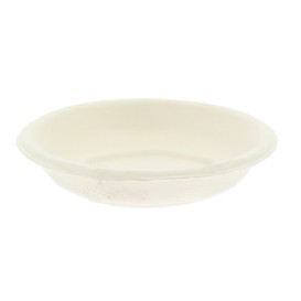 Sugarcane Mini Plate Round Shape White Ø7,5cm (3000 Units)