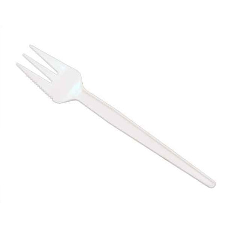 Widelczyki Ząbkowani Plastikowe PS Białe 135 mm (1.000 Sztuk)