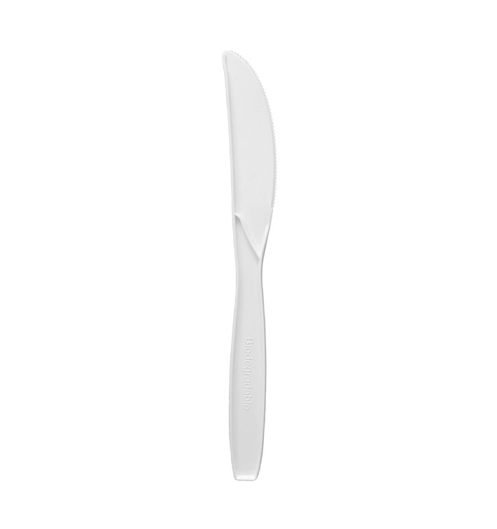 Nóż Skrobia Kukurydziana CPLA Białe 18cm (50 Sztuk) Nóż Skrobia Kukurydziana CPLA Białe 18cm (50 Sztuk)