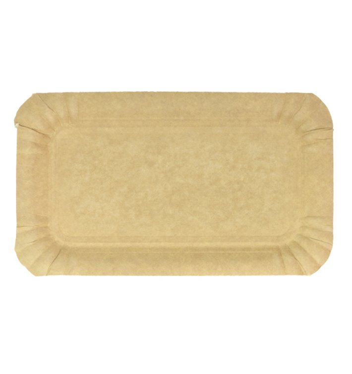 Tacki Papierowe Prostokątny Kraft 10x16 cm (100 Sztuk) Tacki Papierowe Prostokątny Kraft 10x16 cm (100 Sztuk)